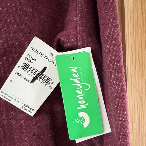 Honeydew Intimates Burgundy Button-Up Sweatshirt - Picture 3 of 3